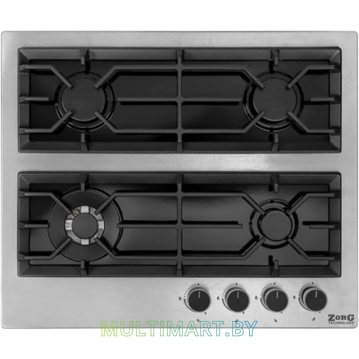 Газовая варочная панель ZorG Technology NT 121 black EMY + inox